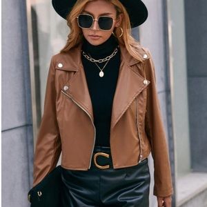 NWOT Women’s Faux Leather Moto Jacket